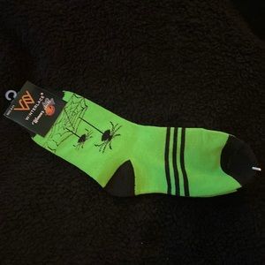 halloween green spider women’s socks